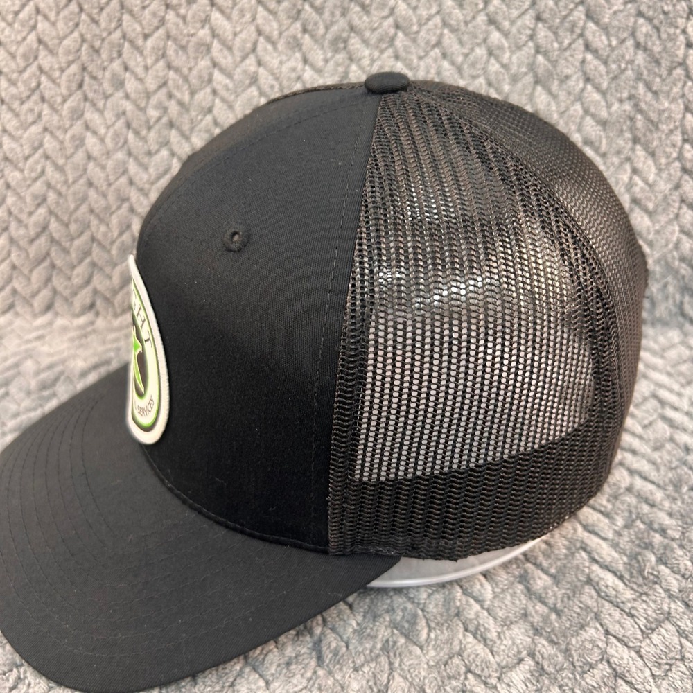 Knight Port & Rail Services Mens Black Richardson 112 Trucker Hat Snapback OSFM - Picture 5 of 13
